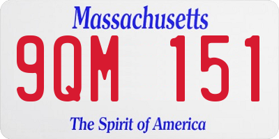 MA license plate 9QM151