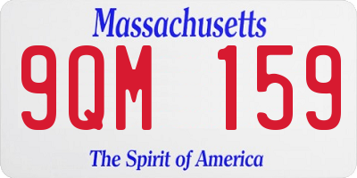 MA license plate 9QM159