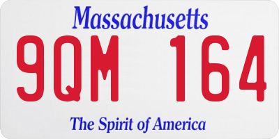 MA license plate 9QM164