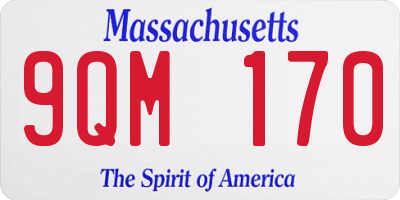 MA license plate 9QM170