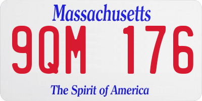 MA license plate 9QM176