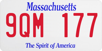 MA license plate 9QM177