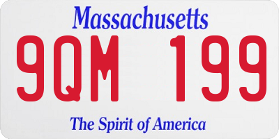 MA license plate 9QM199