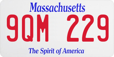 MA license plate 9QM229