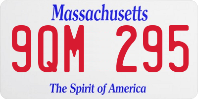 MA license plate 9QM295