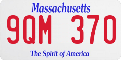 MA license plate 9QM370