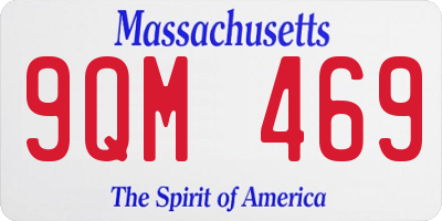 MA license plate 9QM469