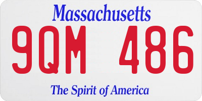 MA license plate 9QM486