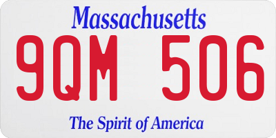 MA license plate 9QM506
