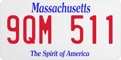 MA license plate 9QM511