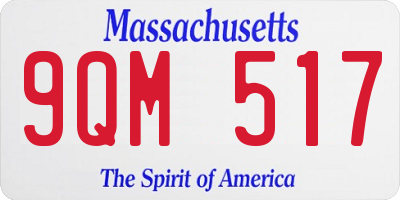 MA license plate 9QM517