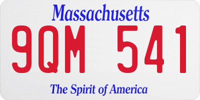 MA license plate 9QM541