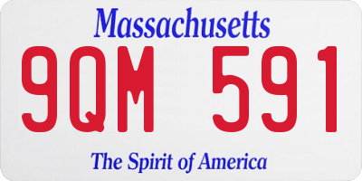 MA license plate 9QM591