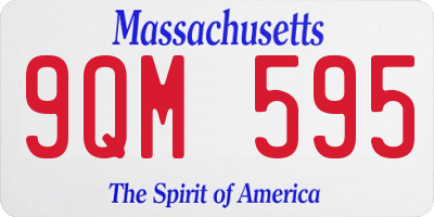 MA license plate 9QM595