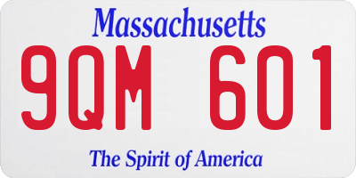 MA license plate 9QM601