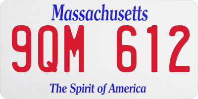 MA license plate 9QM612