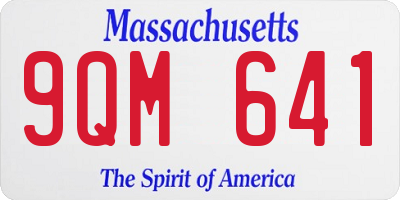 MA license plate 9QM641