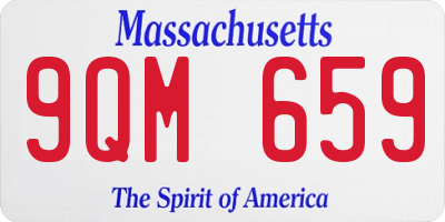 MA license plate 9QM659