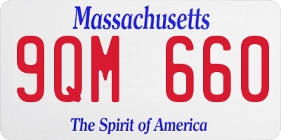 MA license plate 9QM660
