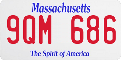 MA license plate 9QM686