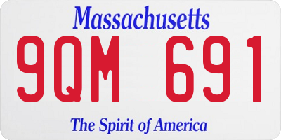 MA license plate 9QM691