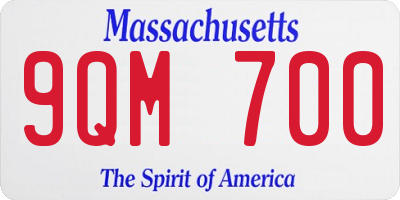 MA license plate 9QM700