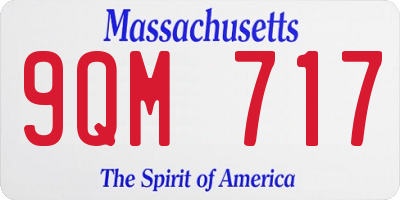 MA license plate 9QM717