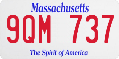 MA license plate 9QM737