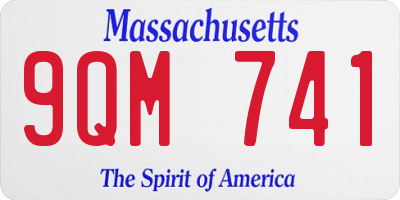 MA license plate 9QM741