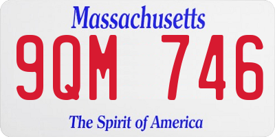MA license plate 9QM746