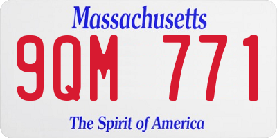 MA license plate 9QM771