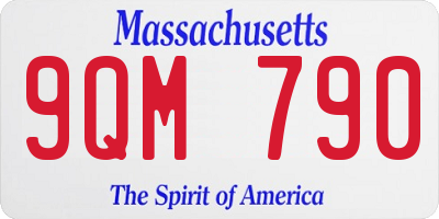 MA license plate 9QM790