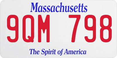 MA license plate 9QM798