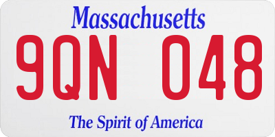 MA license plate 9QN048