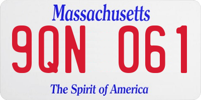 MA license plate 9QN061