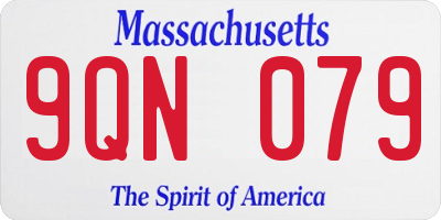 MA license plate 9QN079