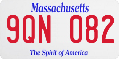 MA license plate 9QN082