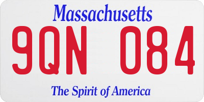 MA license plate 9QN084