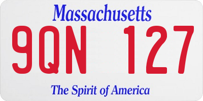 MA license plate 9QN127