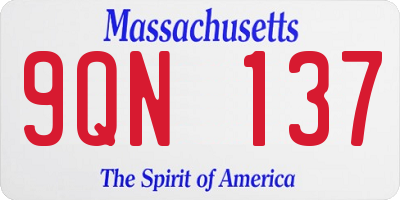 MA license plate 9QN137