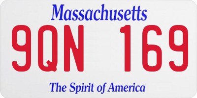 MA license plate 9QN169