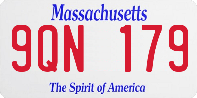 MA license plate 9QN179