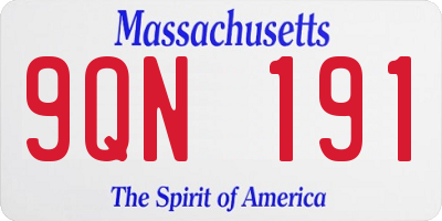MA license plate 9QN191
