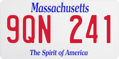 MA license plate 9QN241