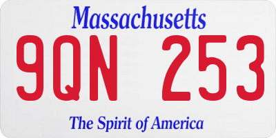 MA license plate 9QN253