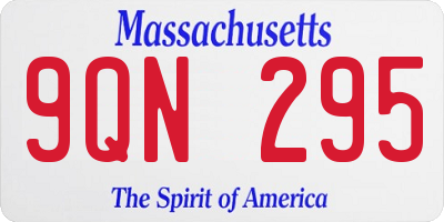 MA license plate 9QN295