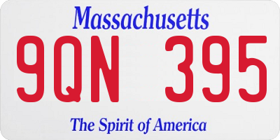 MA license plate 9QN395