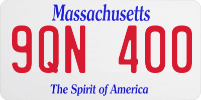 MA license plate 9QN400