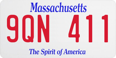MA license plate 9QN411