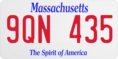 MA license plate 9QN435